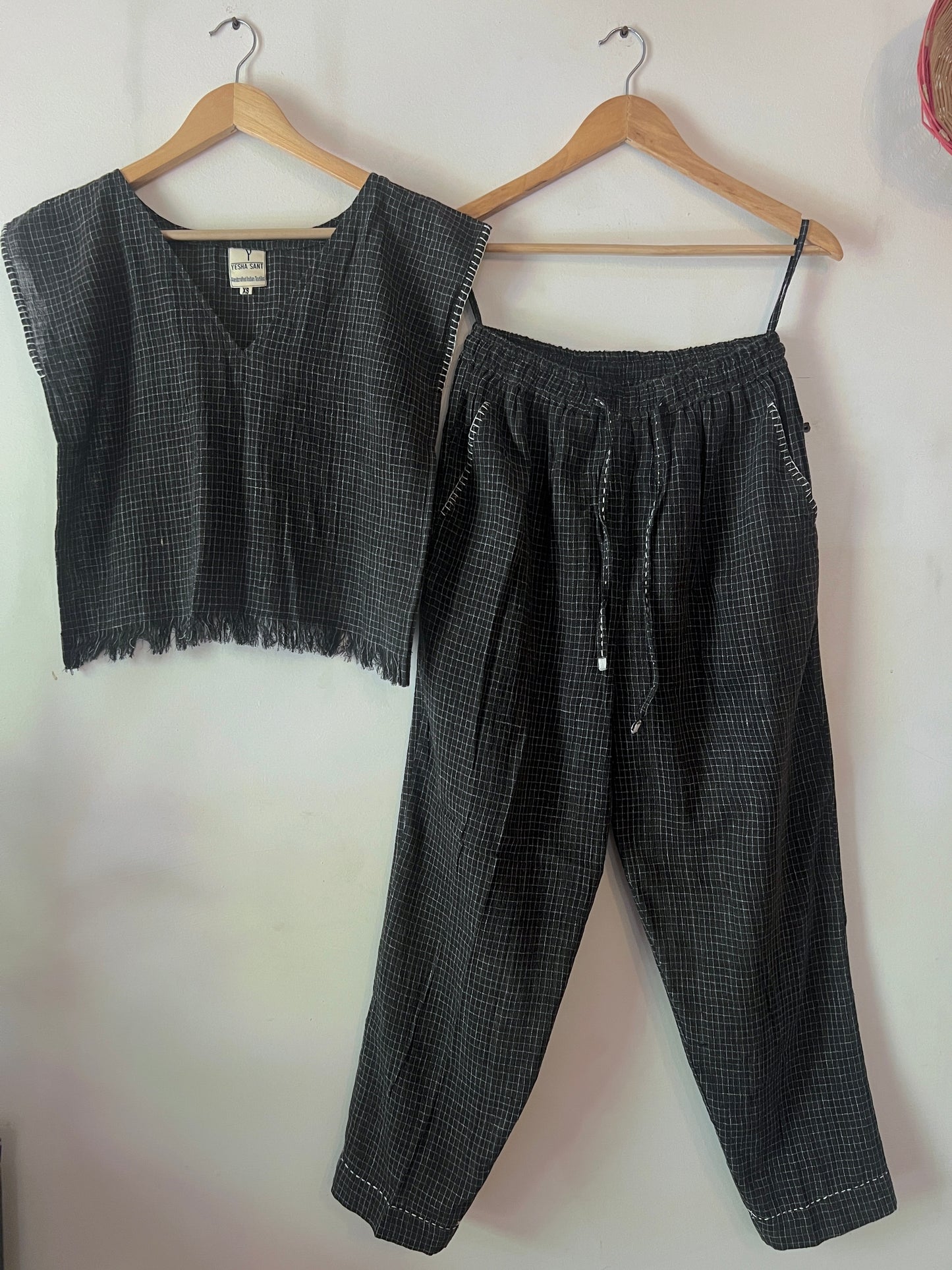 Easy Organic Charcoal Checks Co-ord Set