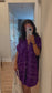 Bandhani Purple Rabari Dots Kaftan Dress