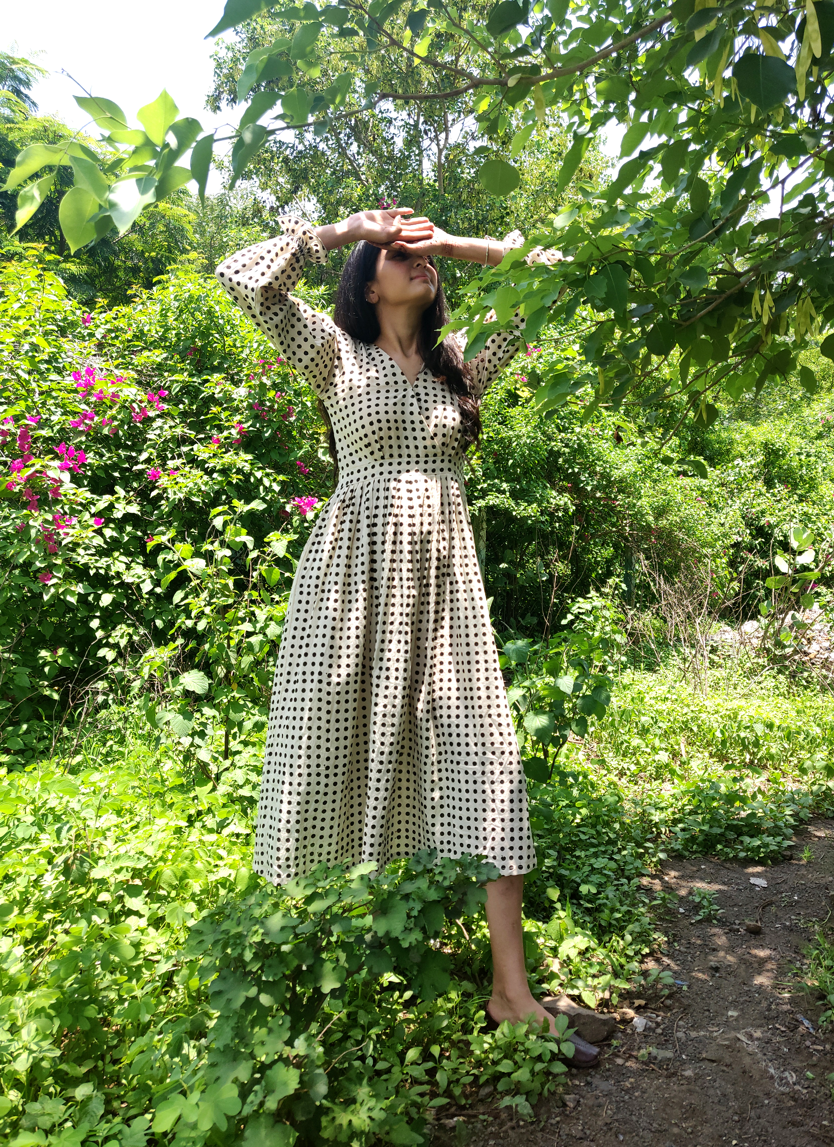 Dots Fit & Flare Dress - YESHA SANT