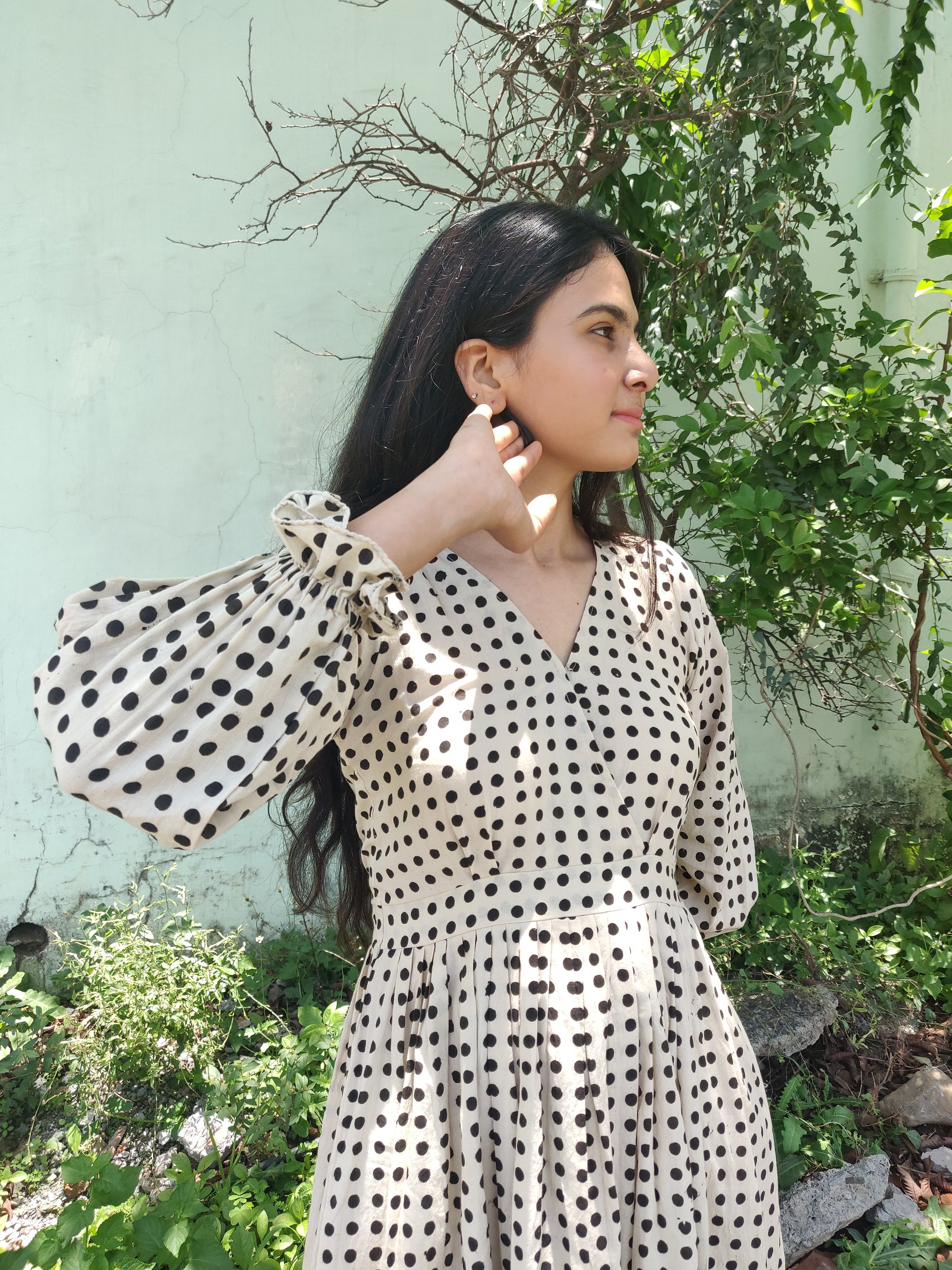 Dots Fit & Flare Dress - YESHA SANT